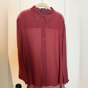 Theory Sheer Silk Blouse